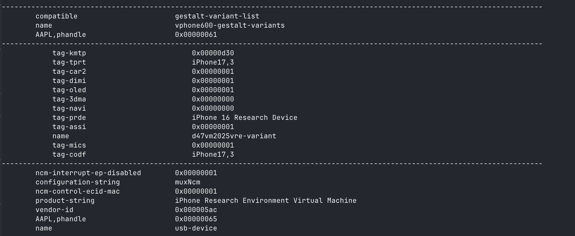 DeviceTree vphone600