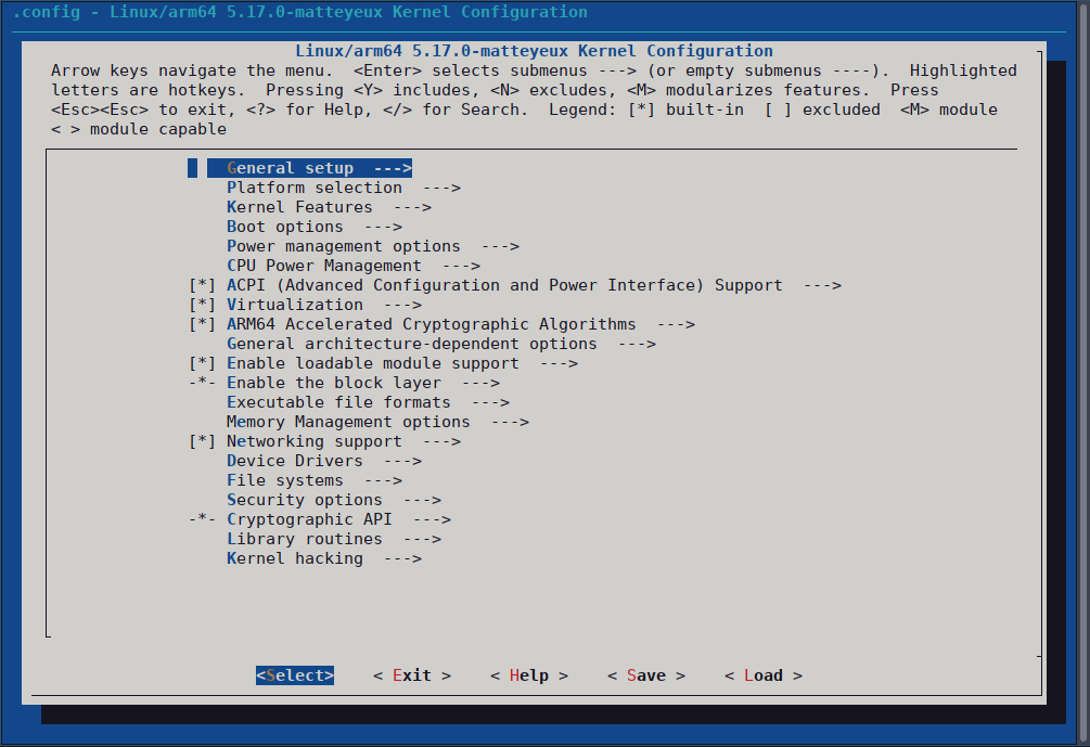 menuconfig